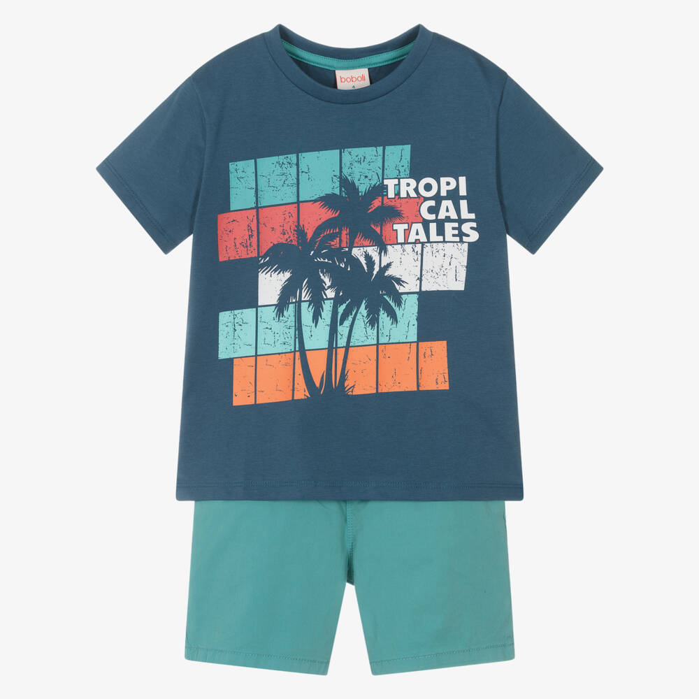 Boboli-Комплект для мальчиков Тропическое синее приключение | Childrensalon Outlet