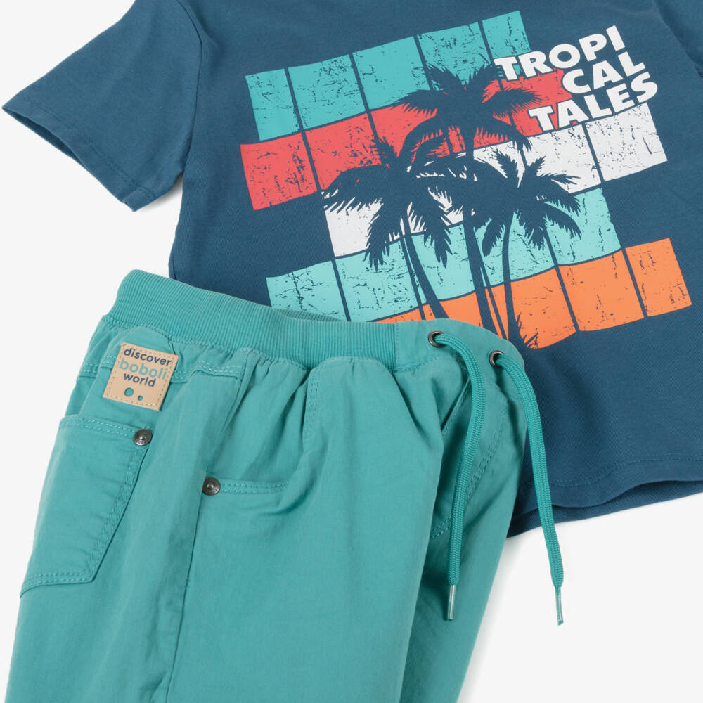 Boboli-Комплект для мальчиков Тропическое синее приключение | Childrensalon Outlet