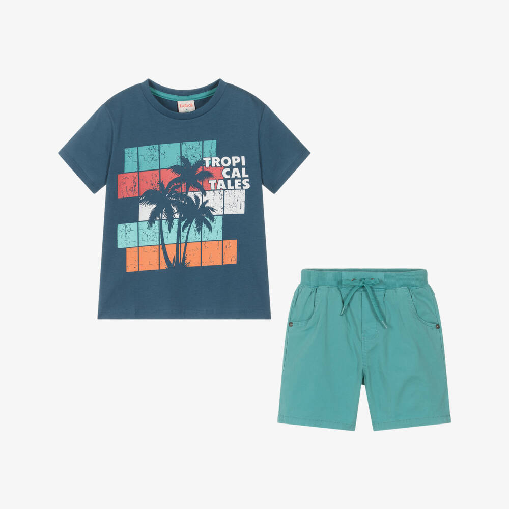 Boboli-Комплект для мальчиков Тропическое синее приключение | Childrensalon Outlet