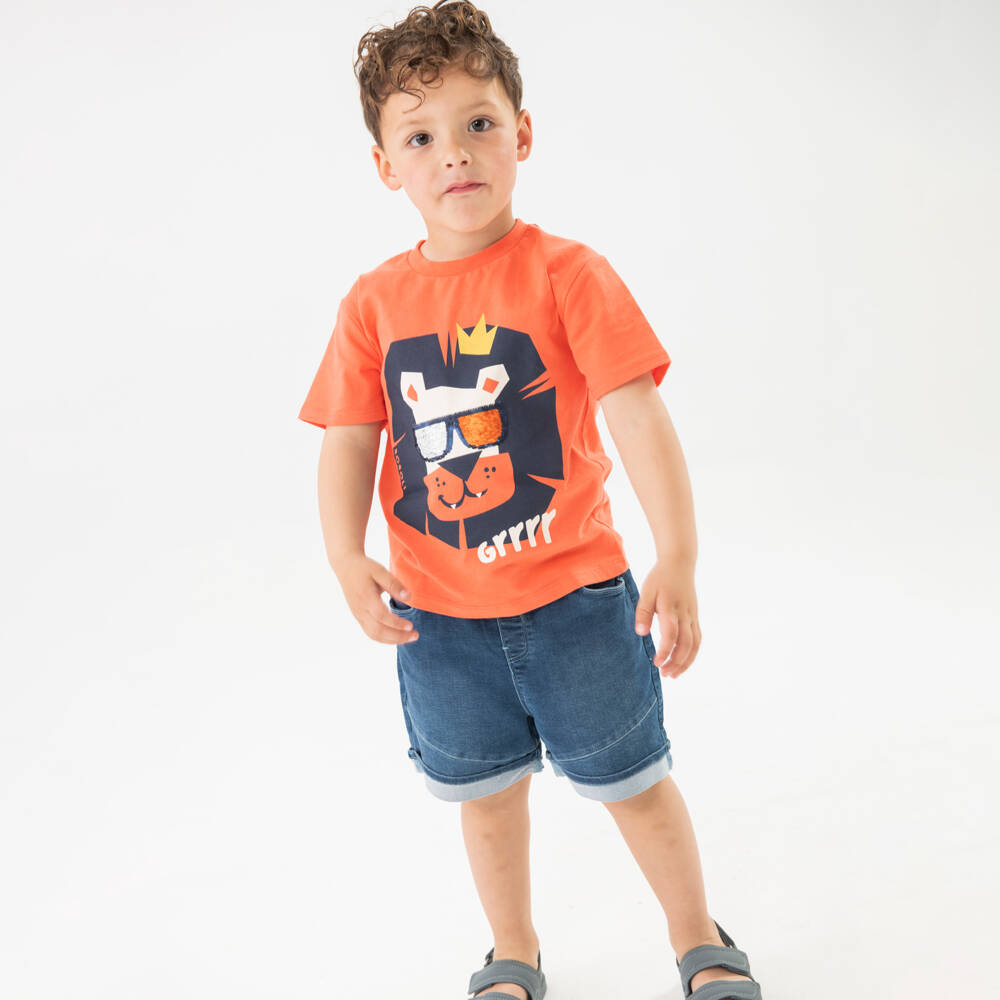 Boboli-Boys Vibrant Two-Tone Shorts Ensemble | Childrensalon Outlet