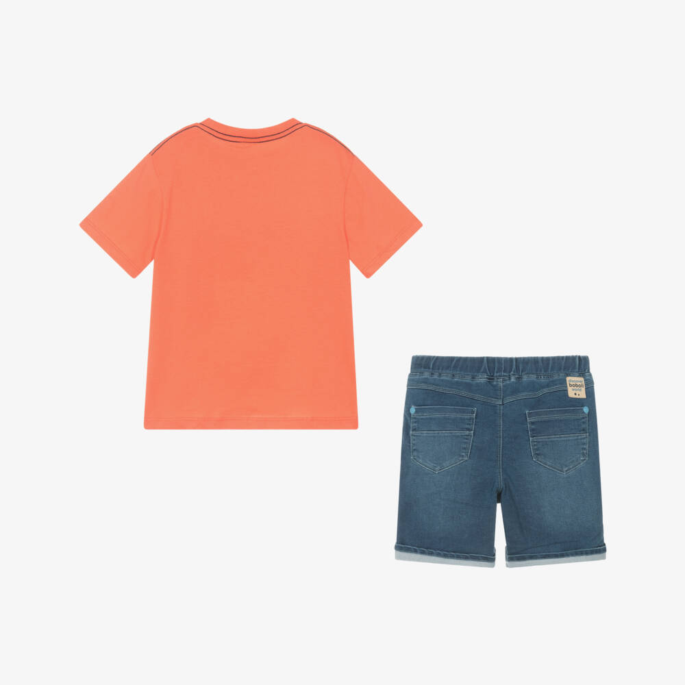 Boboli-Boys Vibrant Two-Tone Shorts Ensemble | Childrensalon Outlet