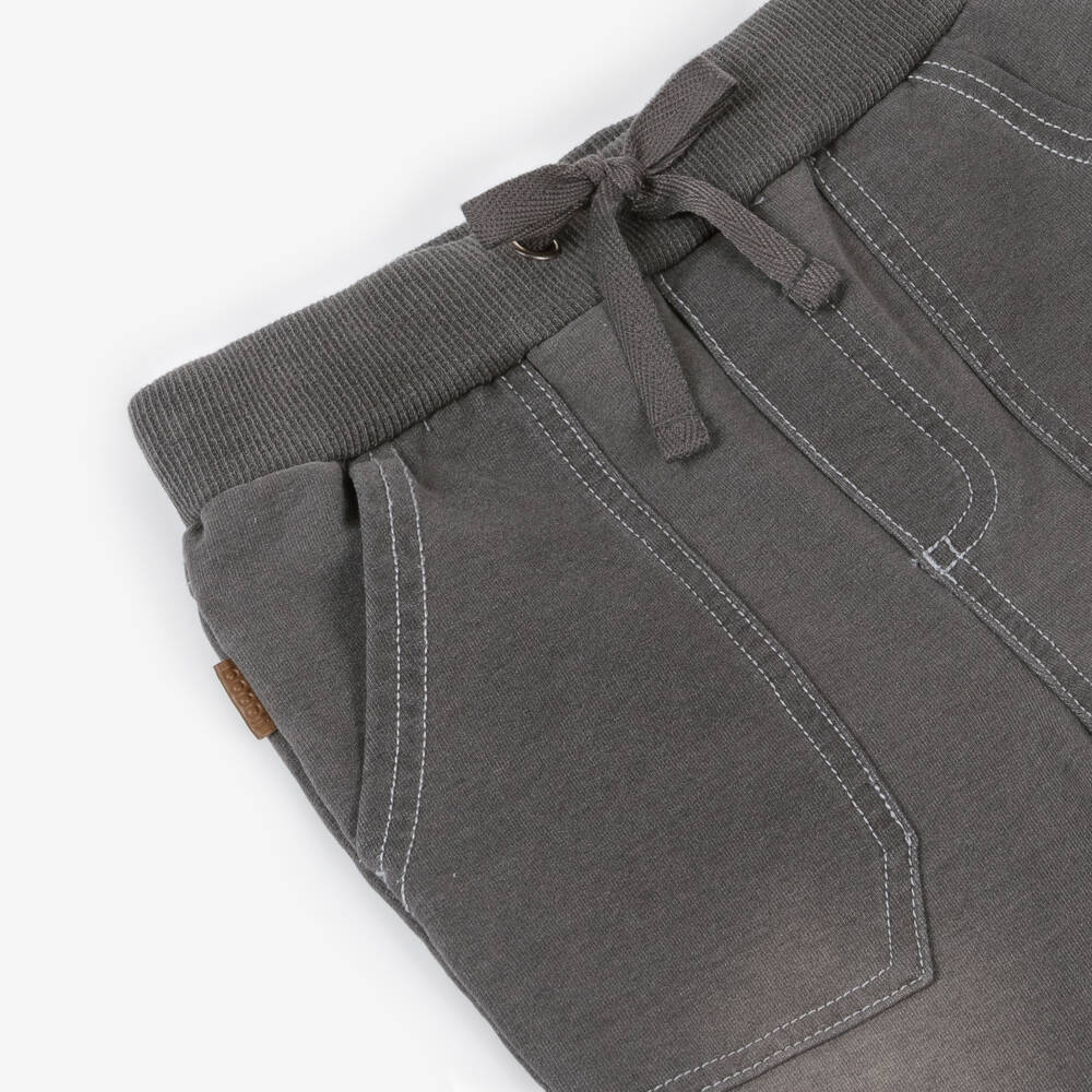 Boboli-Boys Washed Grey Joggers | Childrensalon Outlet