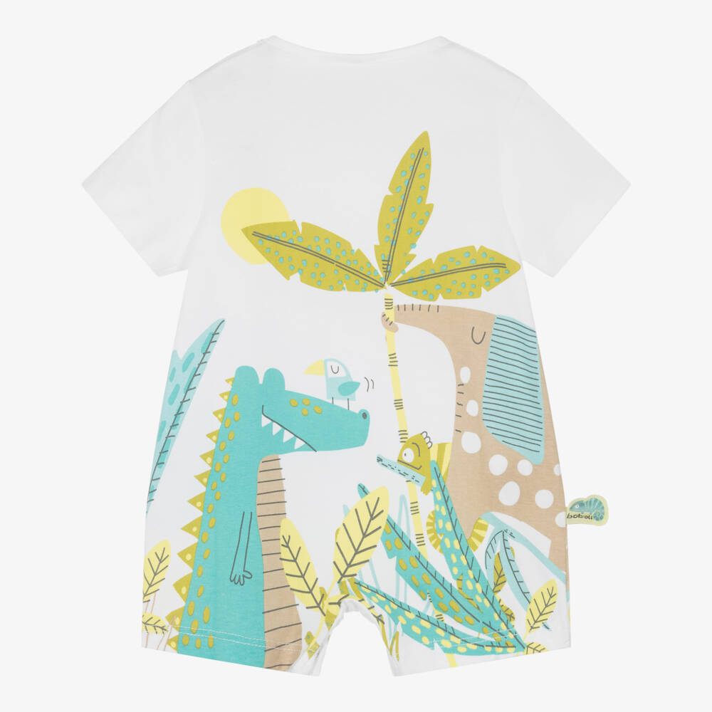 Boboli-Boys White Safari Adventure Shortie | Childrensalon Outlet