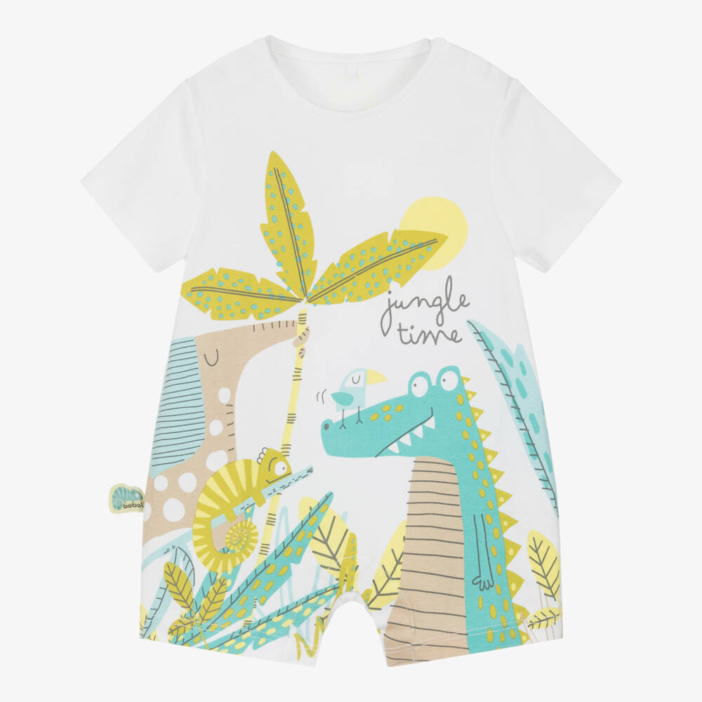 Boboli-Boys White Safari Adventure Shortie | Childrensalon Outlet