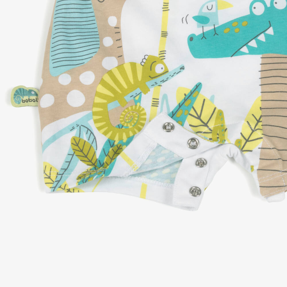 Boboli-Boys White Safari Adventure Shortie | Childrensalon Outlet