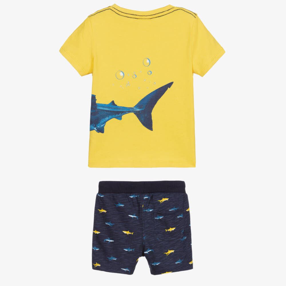 Boboli-Желтая футболка и синие шорты для мальчиков | Childrensalon Outlet