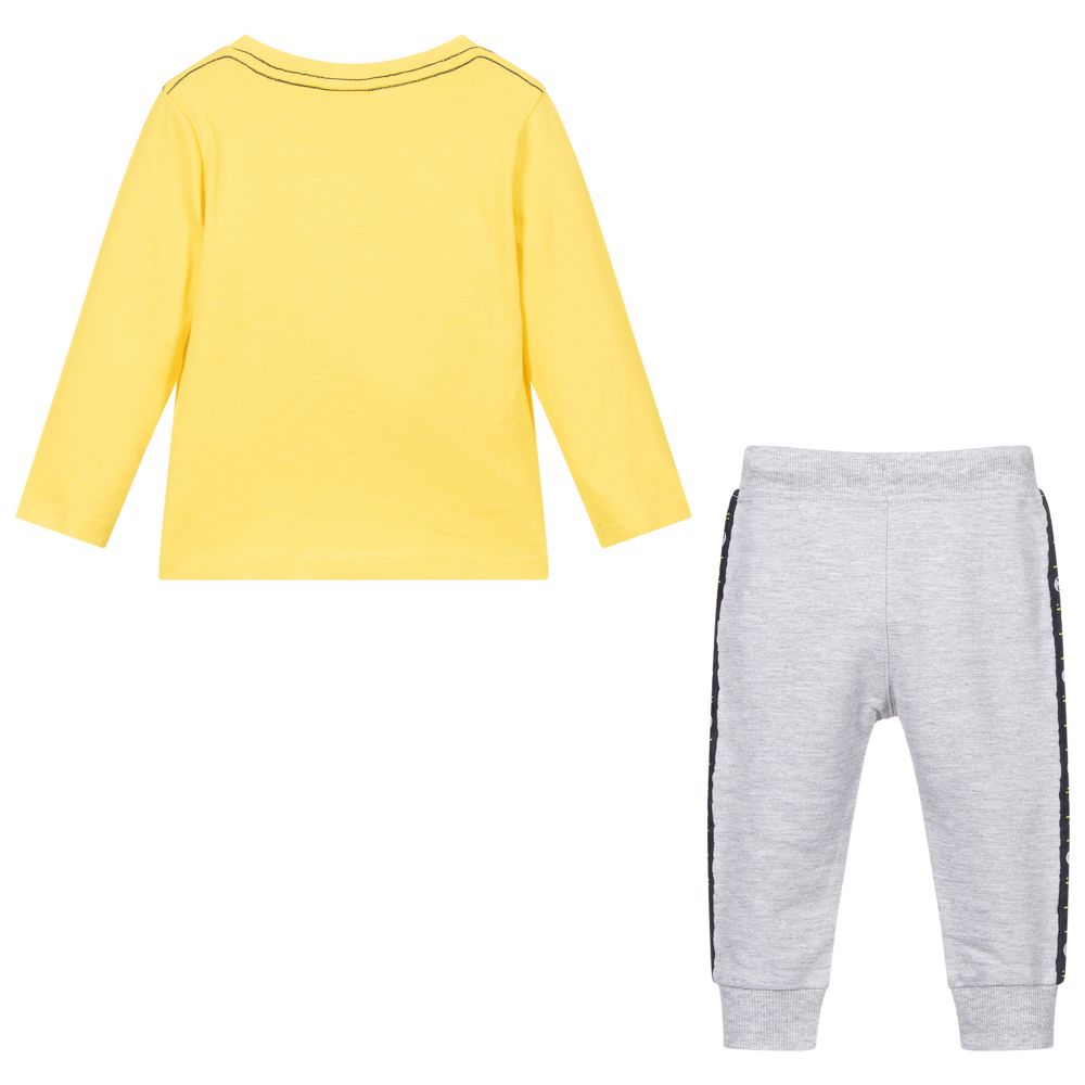 Boboli-Boys Yellow & Grey Trouser Set | Childrensalon Outlet