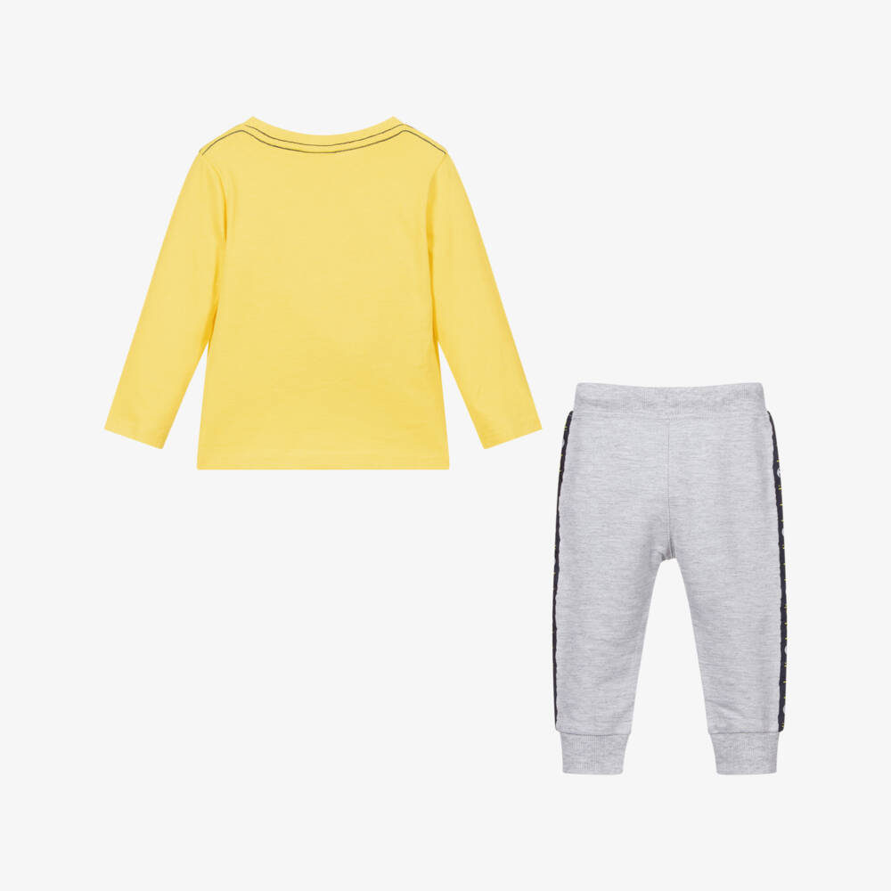 Boboli-Boys Yellow & Grey Trouser Set | Childrensalon Outlet
