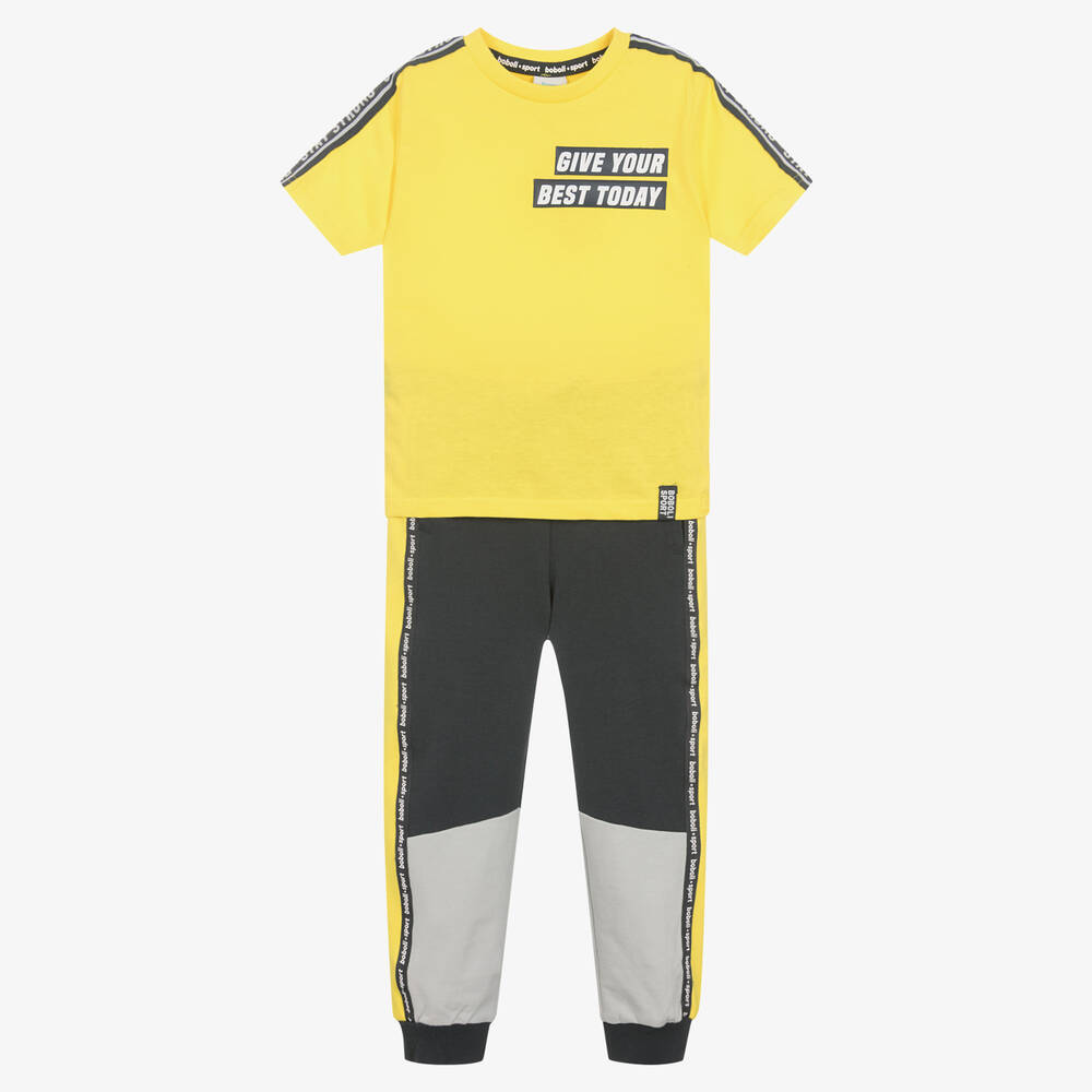 Boboli - Boys Yellow Top & Trouser Set | Childrensalon