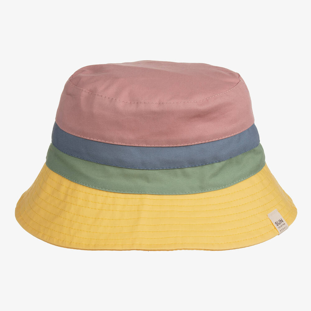 Boboli-Colourblock Cotton Sun Hat | Childrensalon Outlet