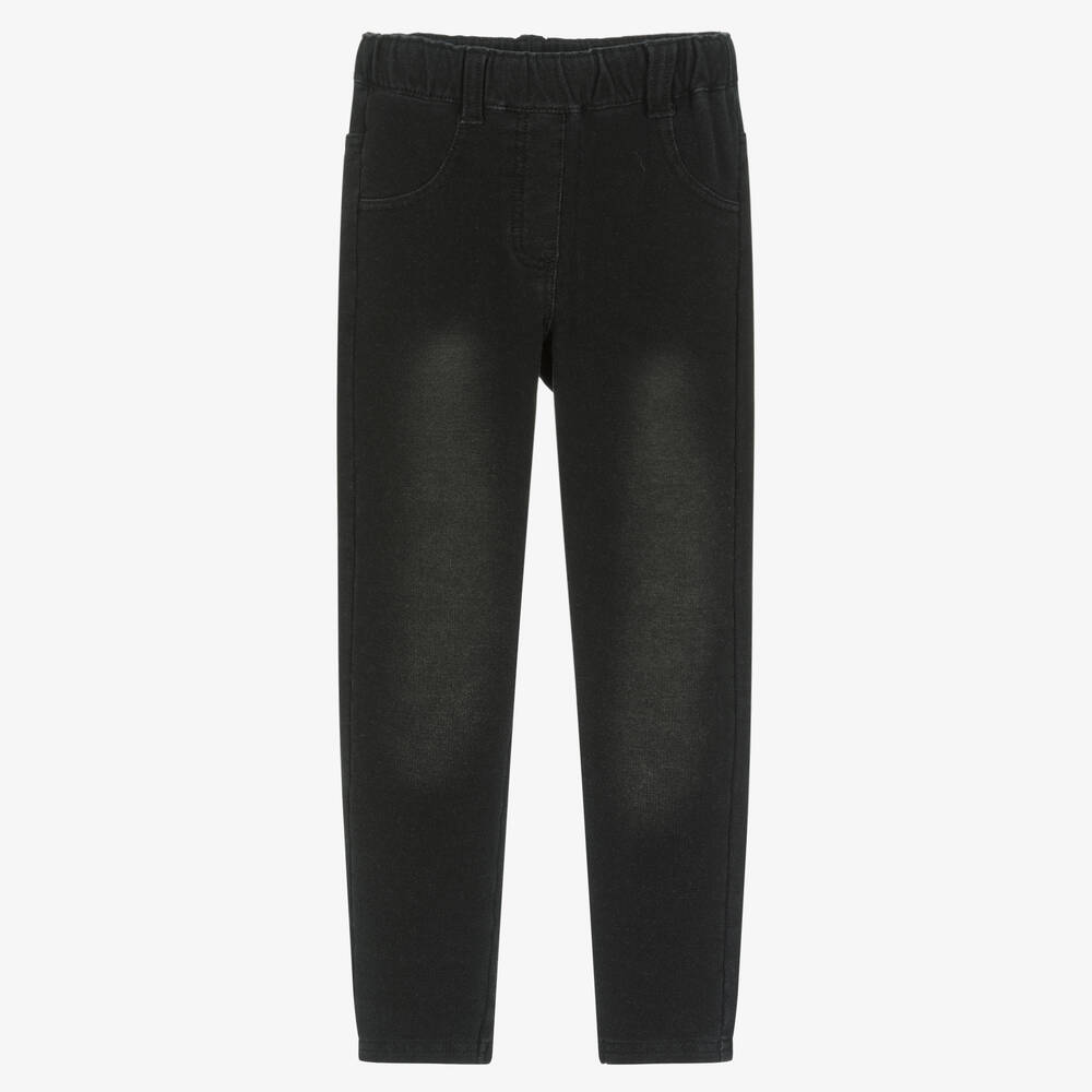 Boboli - Jegging noir en coton Fille | Childrensalon