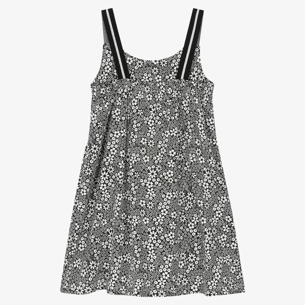 Boboli-Черное хлопковое платье в цветочек | Childrensalon Outlet