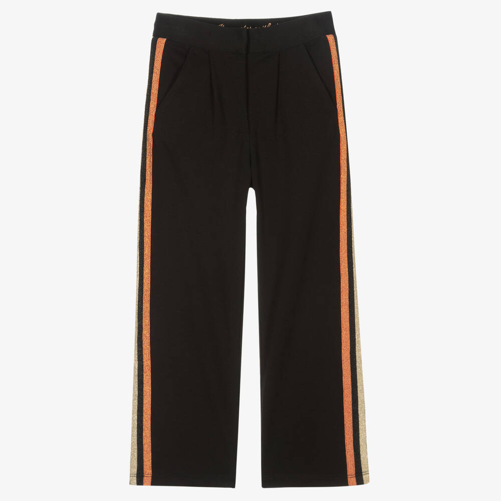 Boboli - Girls Black Jersey Trousers | Childrensalon