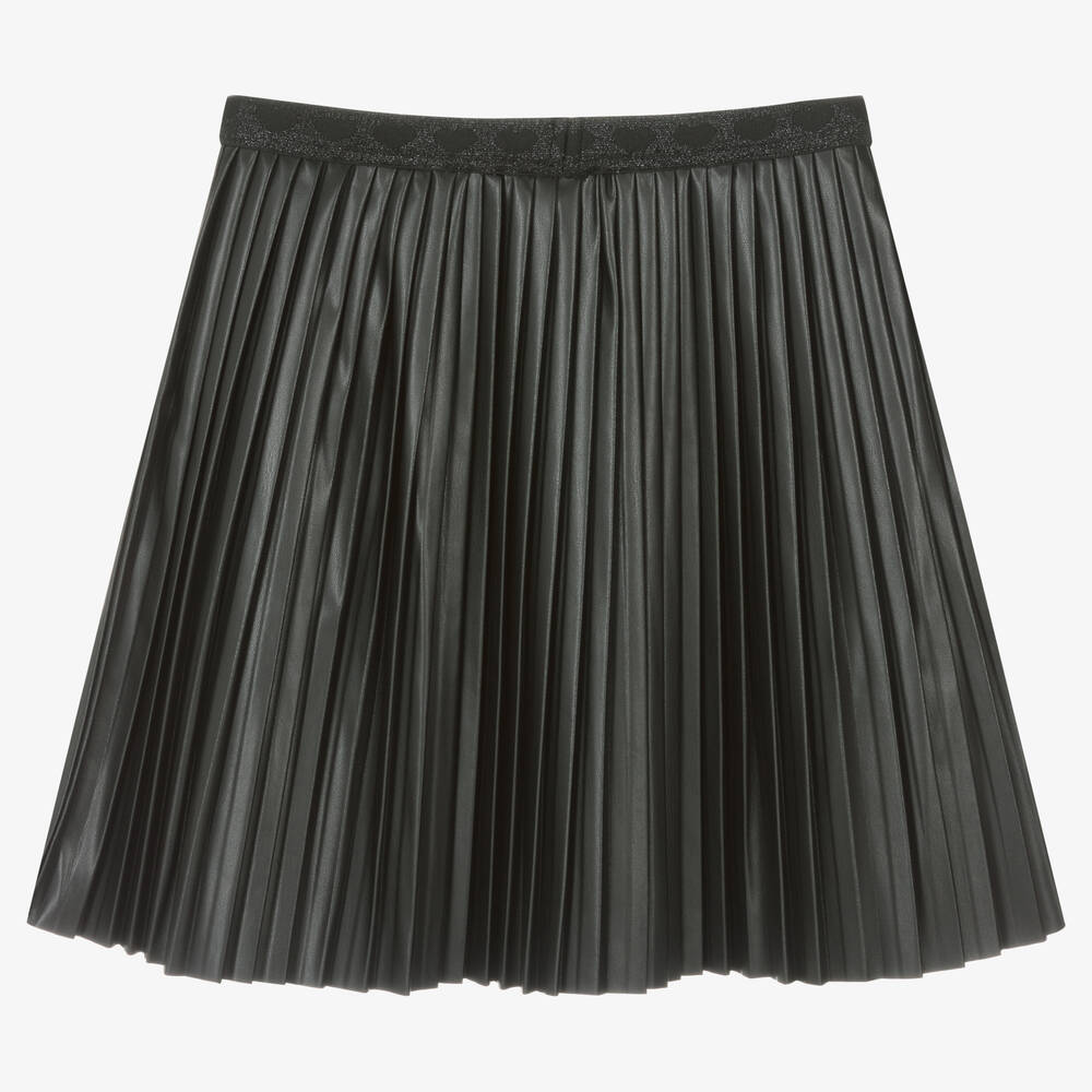 Pleather skirt pleated outlet