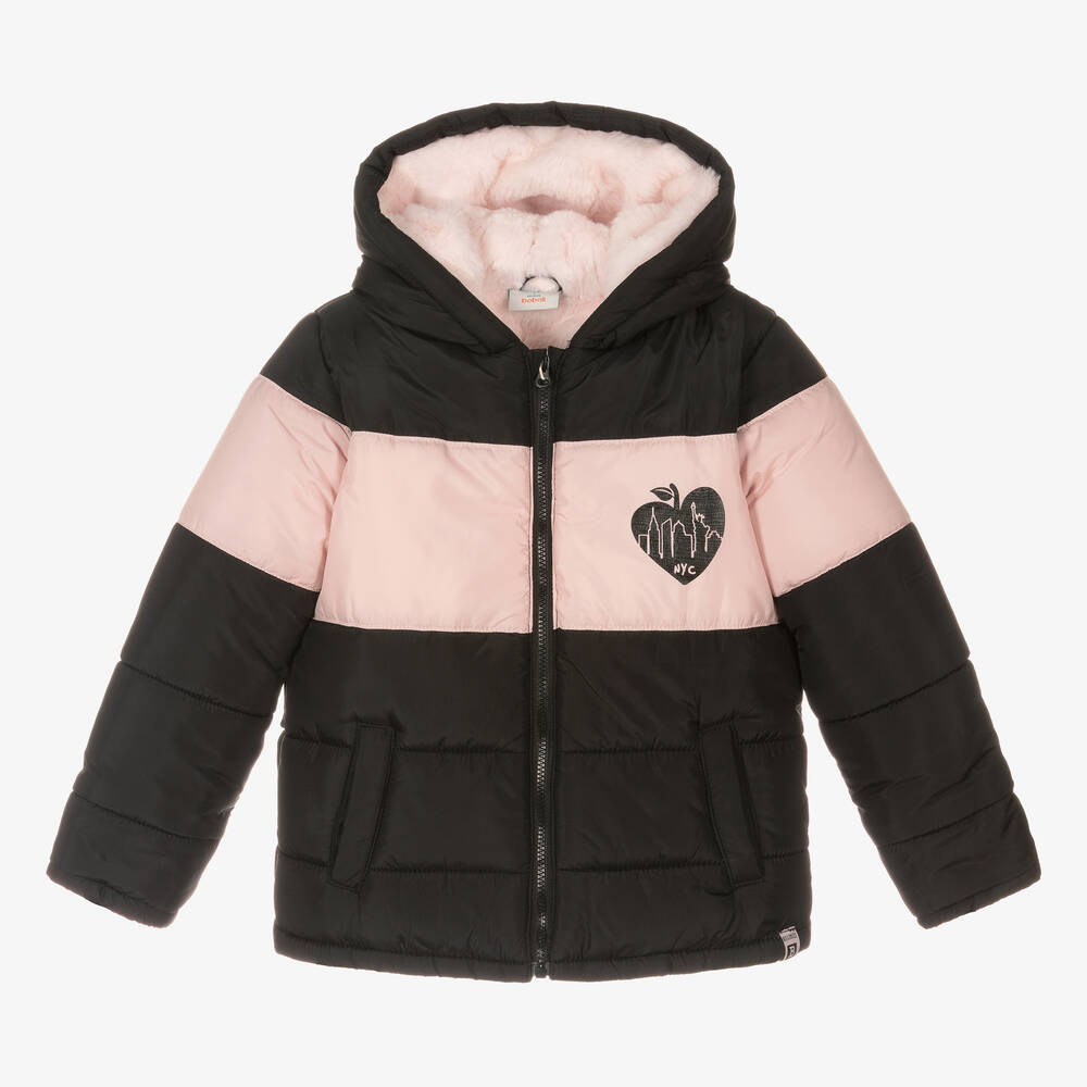 Boboli - Girls Black Puffer Jacket | Childrensalon