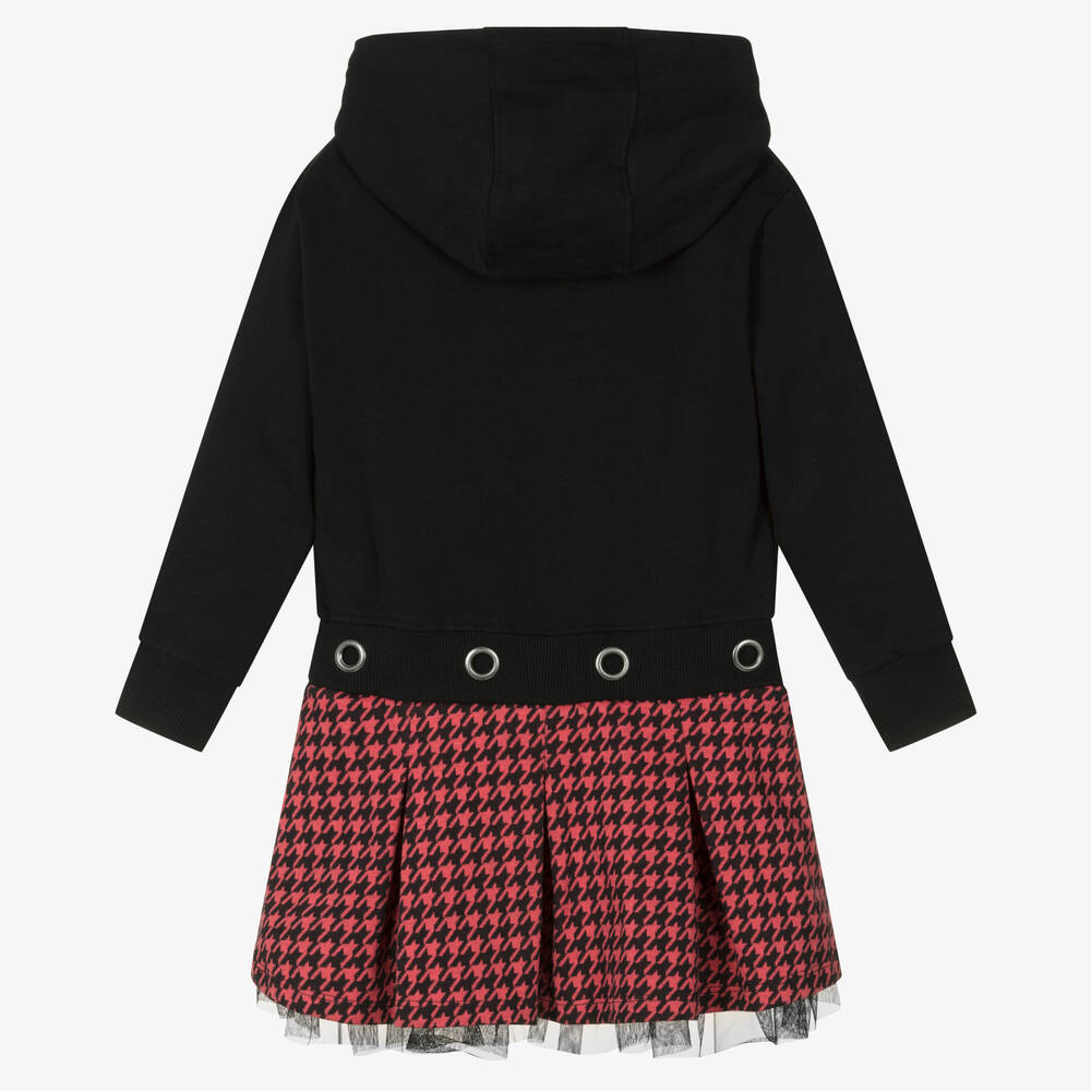 Boboli-Черно-красное платье с капюшоном | Childrensalon Outlet