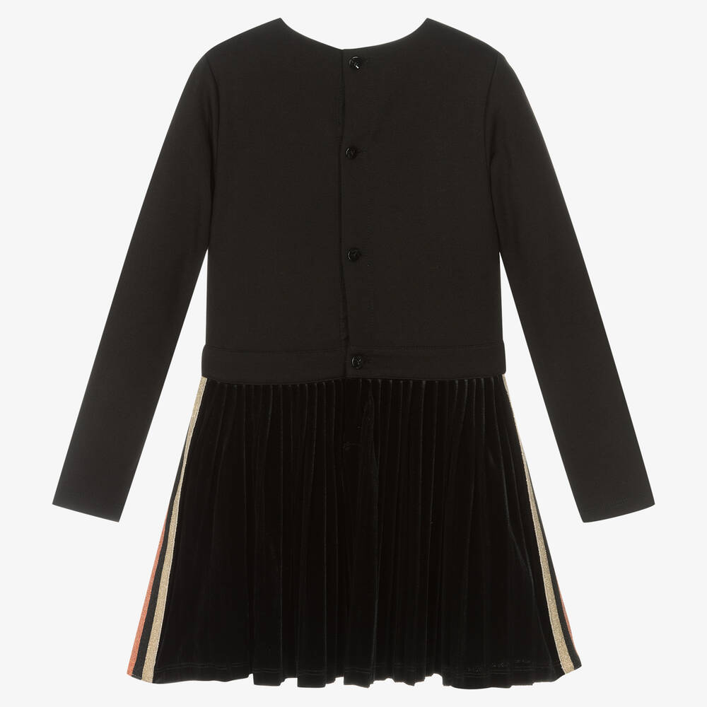 Boboli-Черное велюровое платье для девочек | Childrensalon Outlet