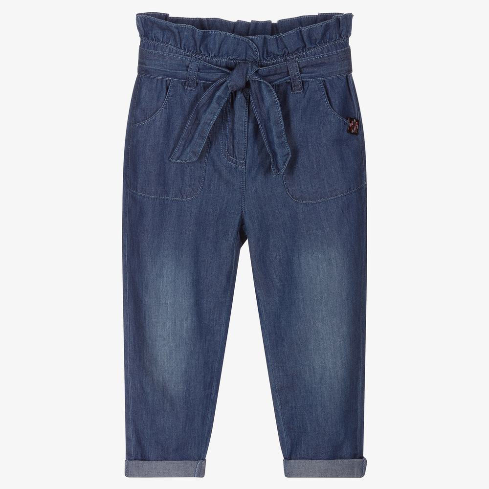 Boboli - Blaue Chambray-Hose für Mädchen | Childrensalon