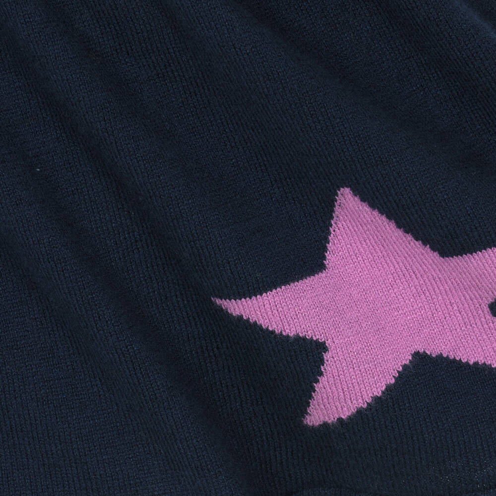 Boboli-Girls Blue Dress & Purple Leggings Set | Childrensalon Outlet