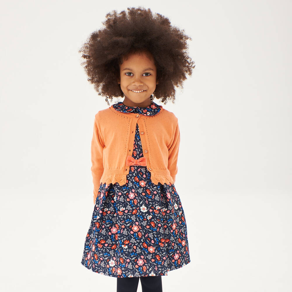 Bobux-طقم فستان بطبعة ورود لون كحلي | Childrensalon Outlet