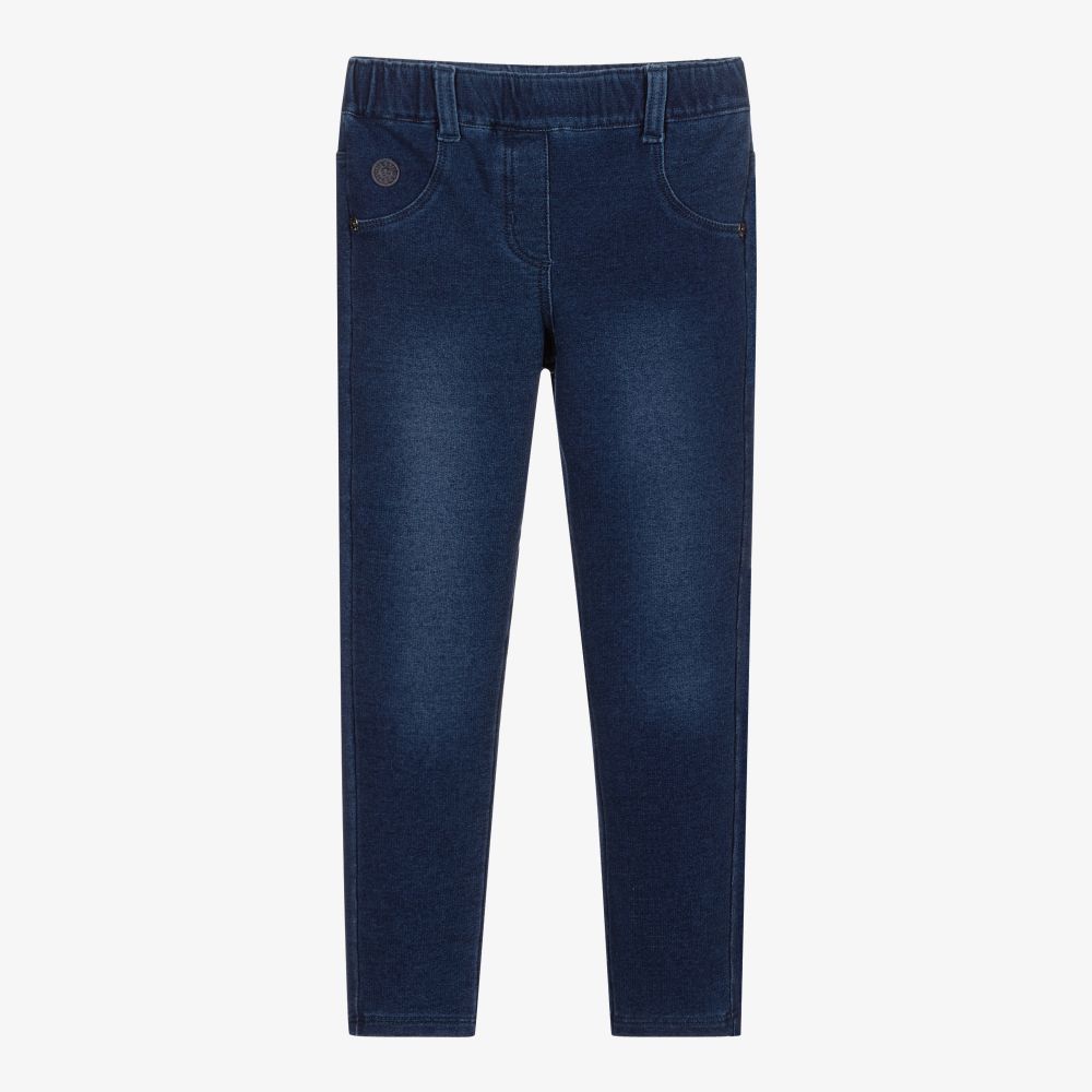 Boboli - Girls Blue Jersey Jeggings | Childrensalon