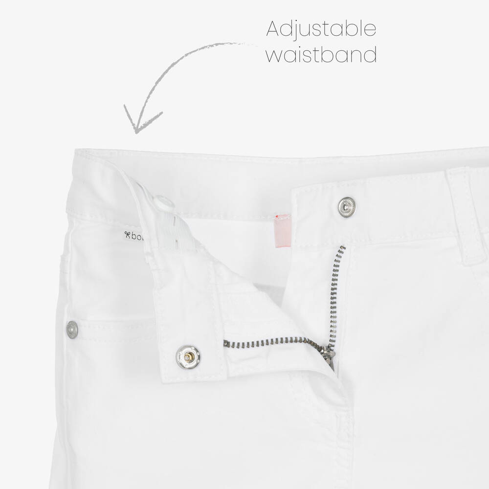 Boboli-Girls Blue & White Worm Shorts Set | Childrensalon Outlet