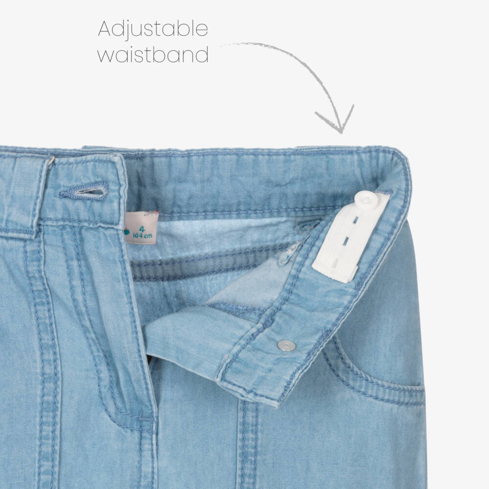 Boboli-Girls Chambray Blue Adventure Pants | Childrensalon Outlet