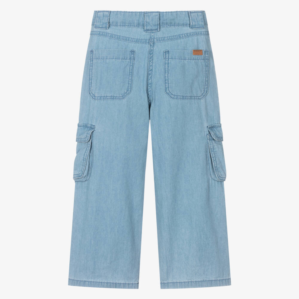 Boboli-Girls Chambray Blue Adventure Pants | Childrensalon Outlet
