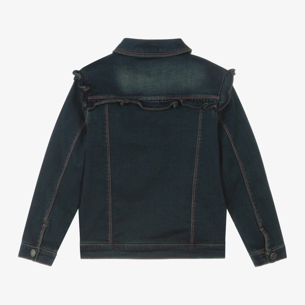 Boboli-Girls Classic Indigo Denim Jacket | Childrensalon Outlet