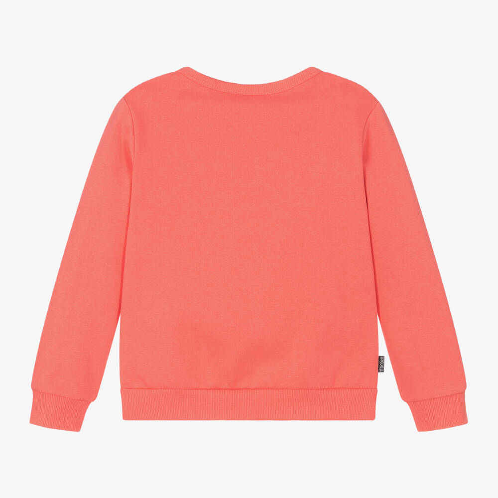 Boboli-Girls Coral Ruffle Sweatshirt | Childrensalon Outlet