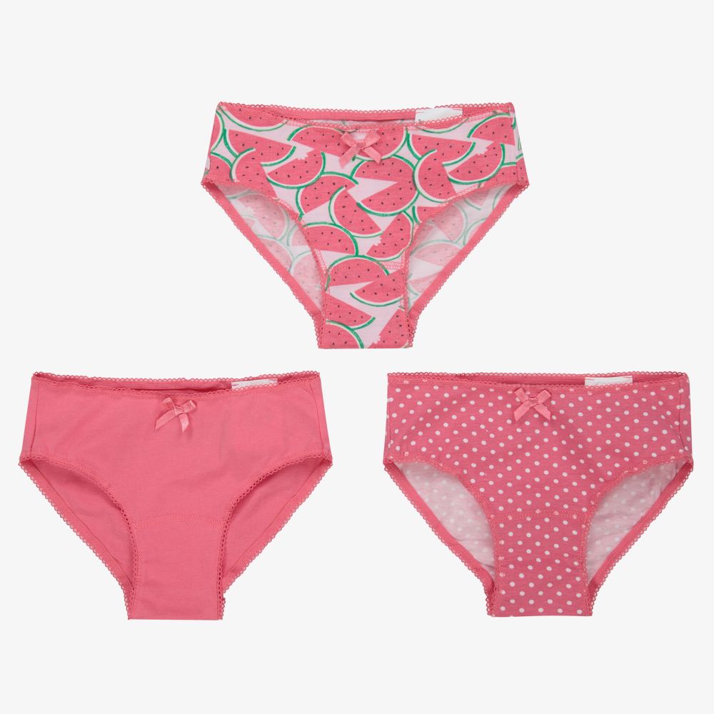 Boboli Girls Cotton Knickers (3 Pack) Childrensalon Outlet