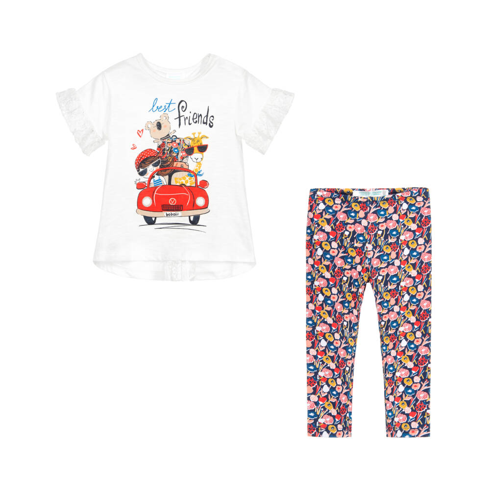 Boboli-Girls Cotton Leggings Set | Childrensalon Outlet