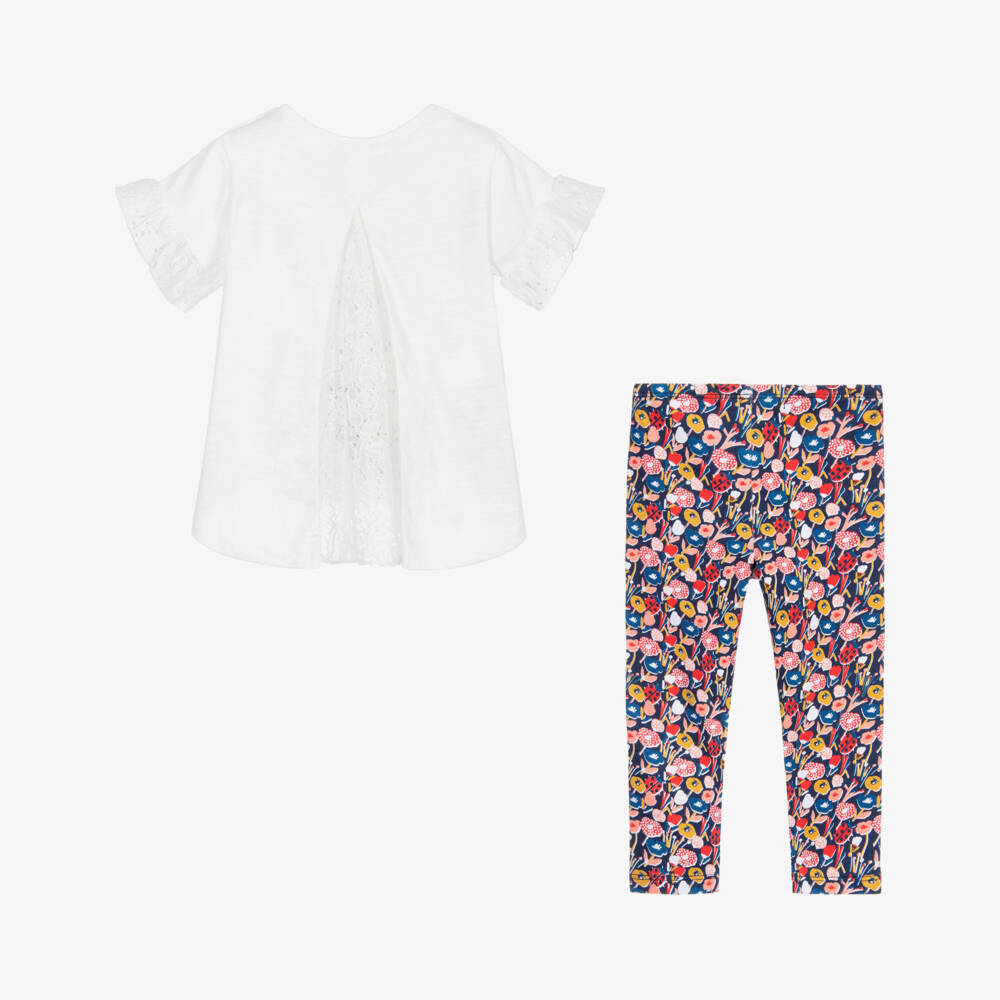Boboli-Girls Cotton Leggings Set | Childrensalon Outlet