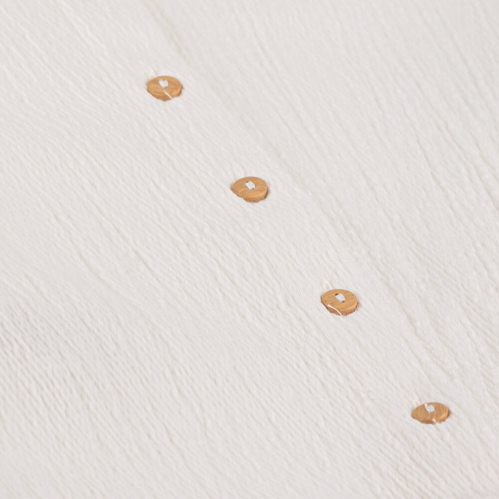 Boboli-Girls Cream & Plaid Cotton Ensemble | Childrensalon Outlet