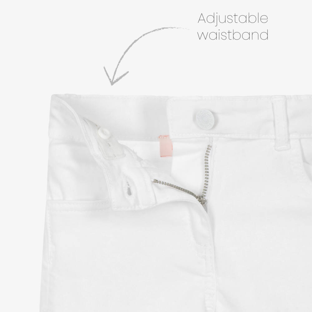 Boboli-Girls Crimson Blossoms Cotton Shorts Ensemble | Childrensalon Outlet