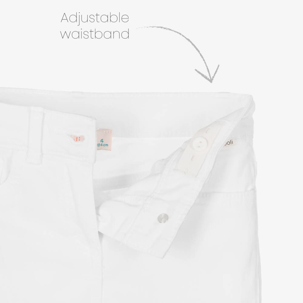 Boboli-Girls Crisp Cotton Flare Pants | Childrensalon Outlet