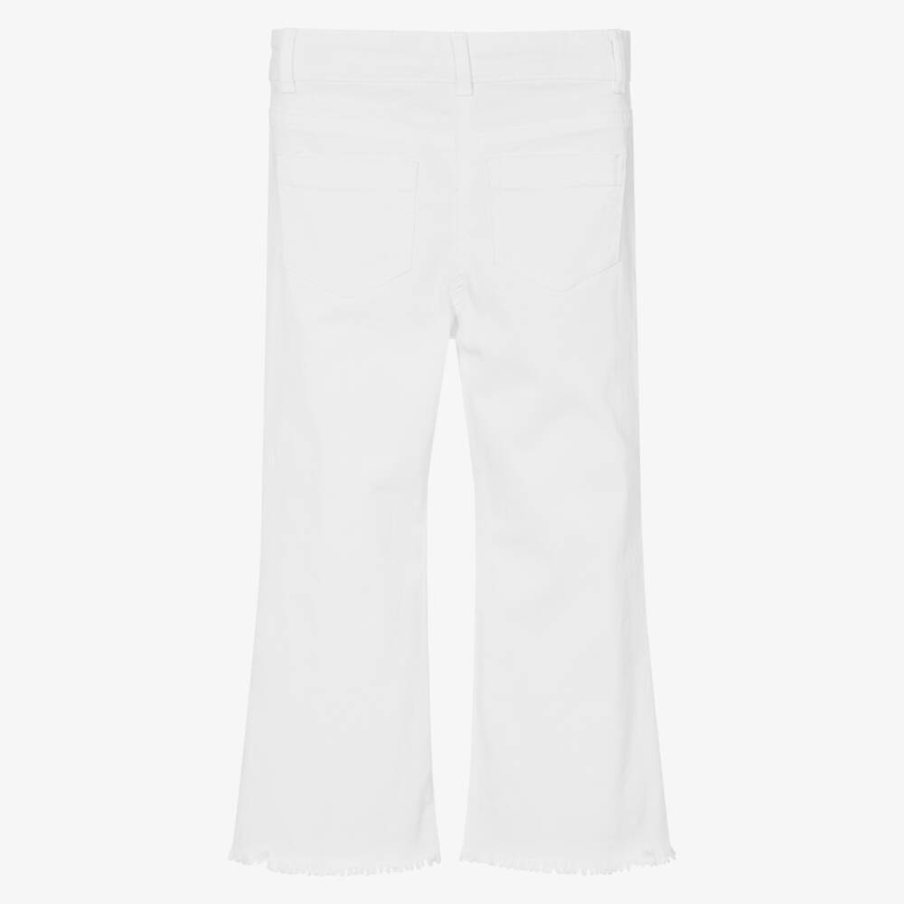 Boboli-Girls Crisp Cotton Flare Pants | Childrensalon Outlet