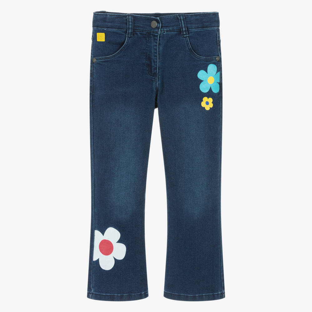 Boboli-Джинсовые брюки с цветами для девочек | Childrensalon Outlet