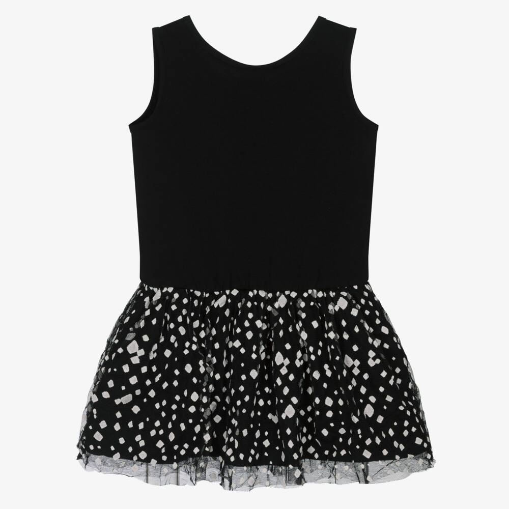 Boboli-Girls Elegant Black Diamond Dress | Childrensalon Outlet