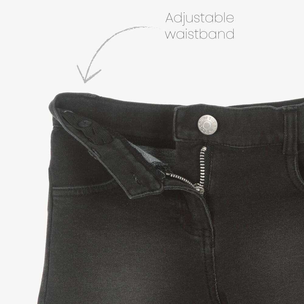 Boboli-Girls Elegant Black Shorts Ensemble | Childrensalon Outlet