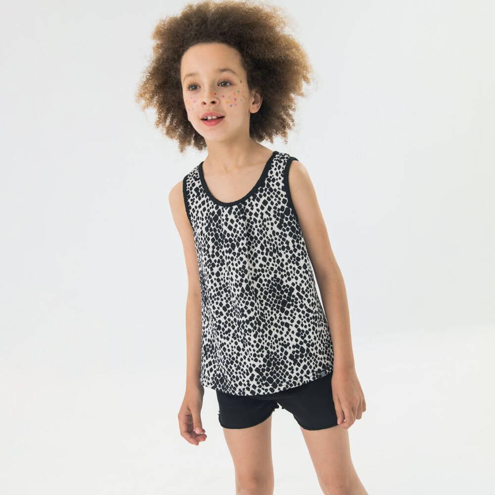 Boboli-Girls Elegant Black Shorts Ensemble | Childrensalon Outlet