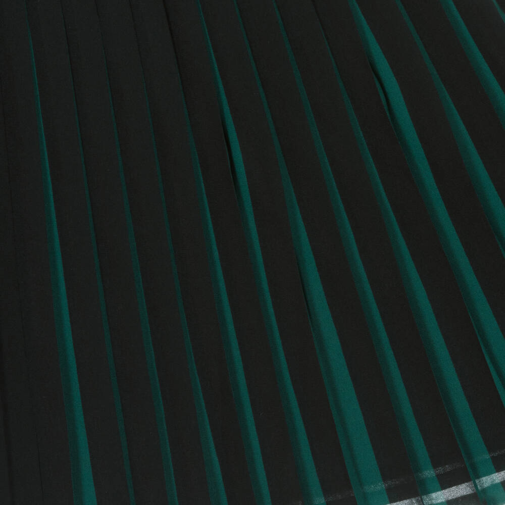 Boboli-Girls Emerald Pleated Chiffon Skirt | Childrensalon Outlet