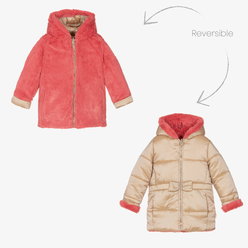 Boboli - Двустороннее пальто из искусственного меха | Childrensalon