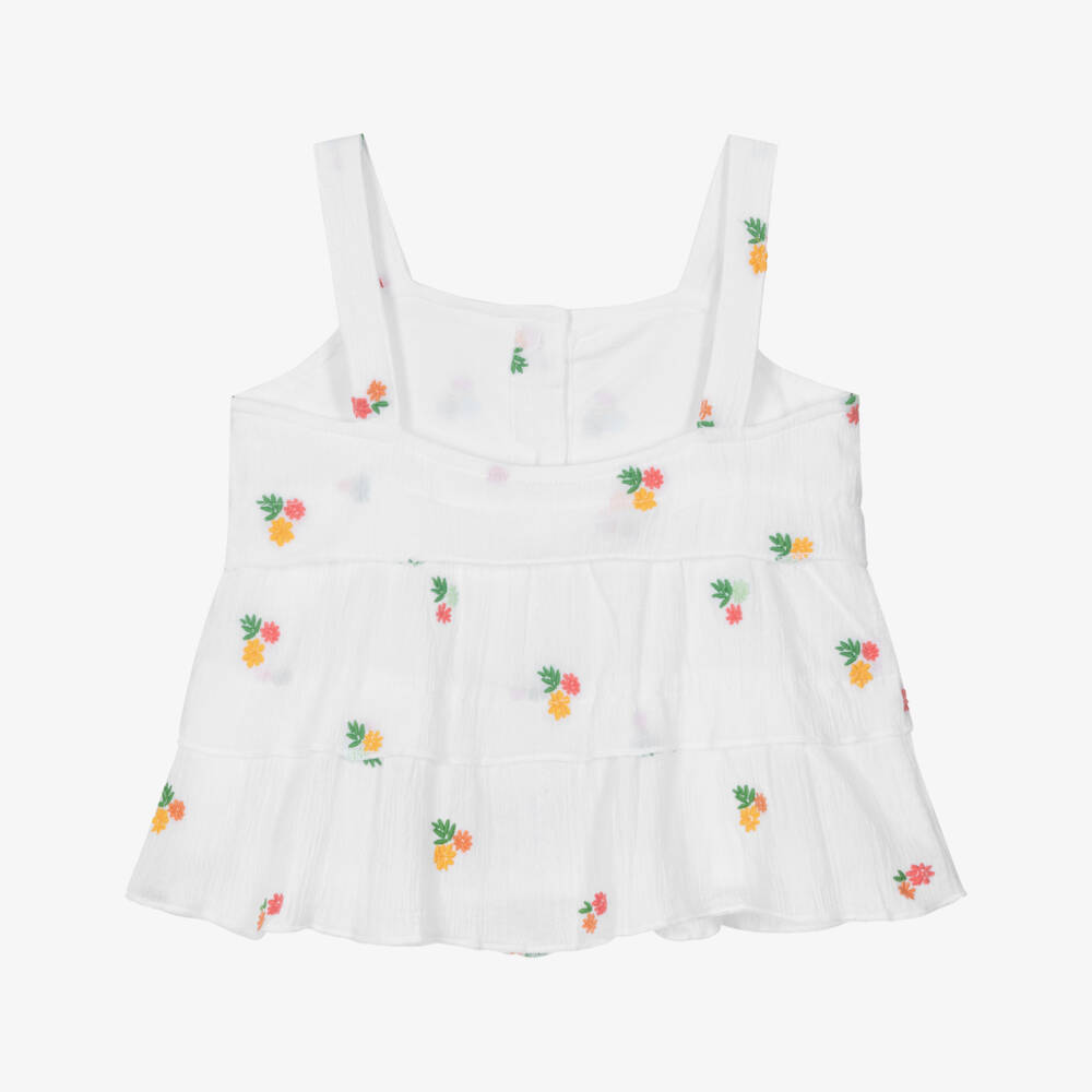 Boboli-Блузка из хлопка с цветочным узором для девочек | Childrensalon Outlet