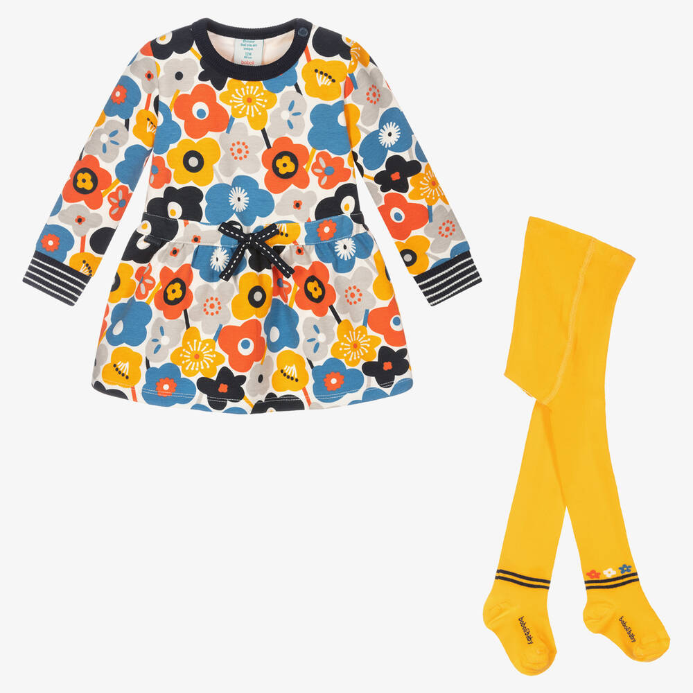 Boboli-Girls Floral Cotton Dress Set | Childrensalon Outlet