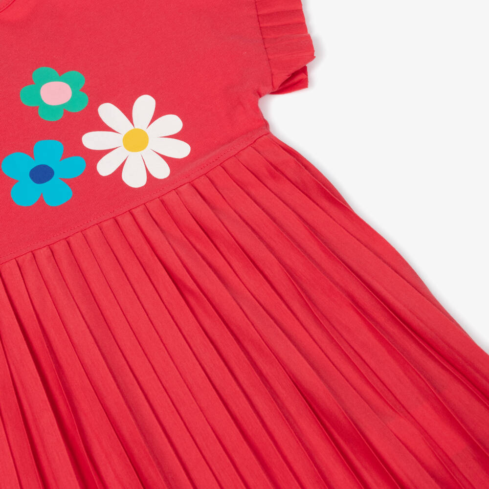 Boboli-فستان قطني وردي مزهر للبنات | Childrensalon Outlet