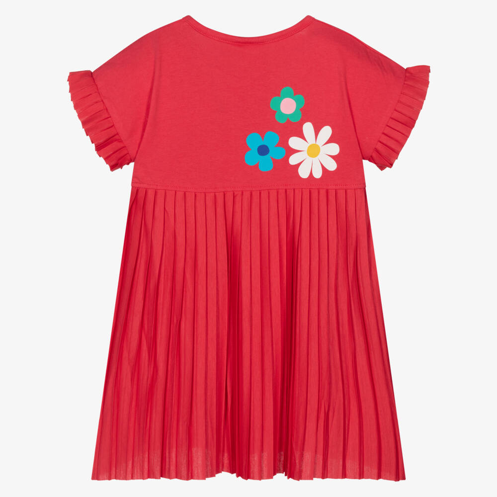 Boboli-فستان قطني وردي مزهر للبنات | Childrensalon Outlet