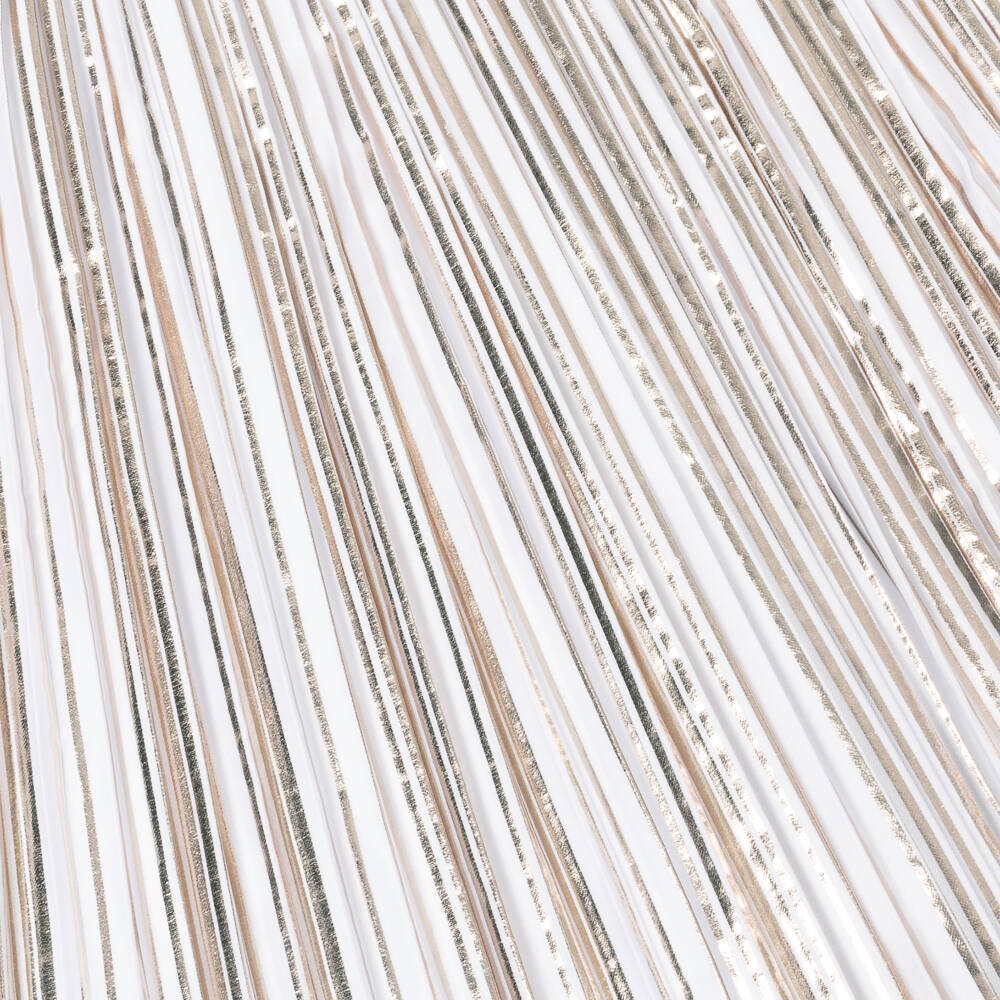 Boboli-Girls Gold-Striped Pleated Skirt | Childrensalon Outlet