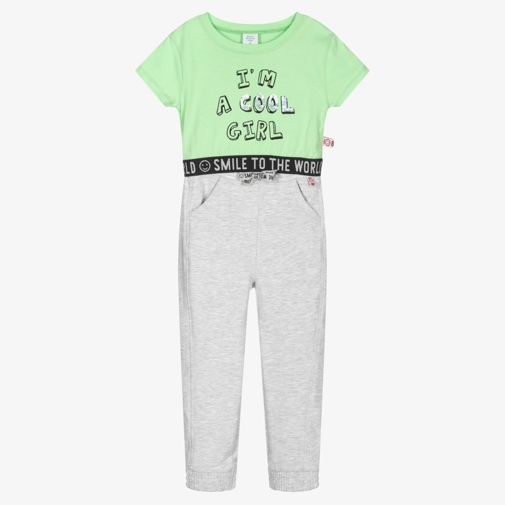 Boboli-Girls Green & Grey Joggers Set | Childrensalon Outlet