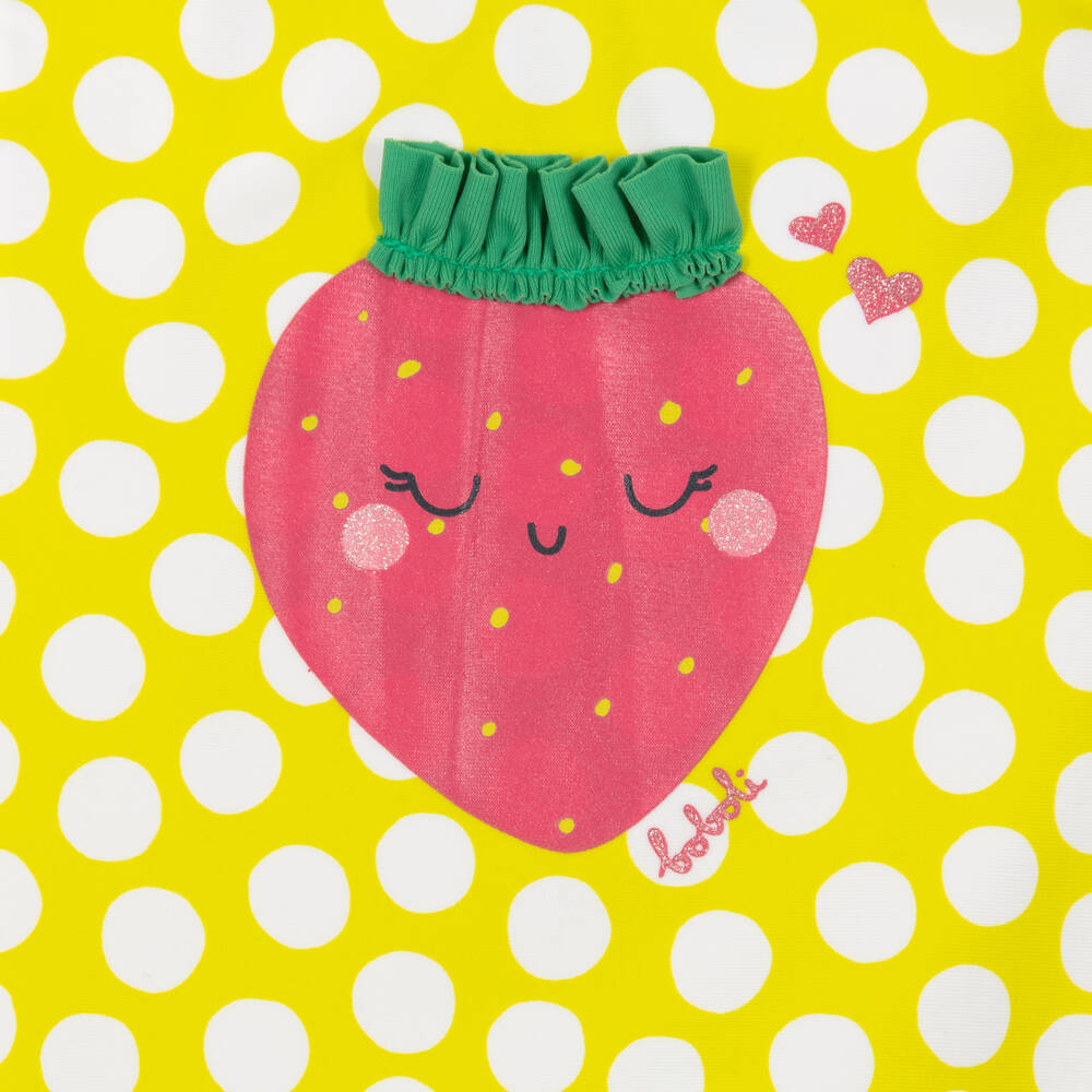 Boboli-مايّو مزين بكشكش لون أخضر وأبيض للبنات | Childrensalon Outlet